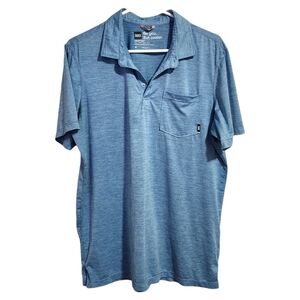 SAXX Men's‎ Droptemp All Day Cooling Polo in light icey blue size M